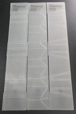 3 - Cricut Cuttlebug 12x2"  Pleated, Cascade, Rippled Ribbon Embossing Folders - Image 1 of 4