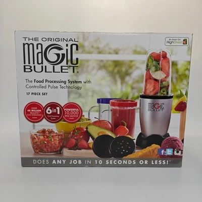 NEW Original MAGIC BULLET Countertop Blender 17 Piece Set Food Processor 6 in 1 - Image 1 of 4