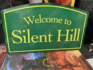 Letrero verde metálico Welcome To Silent Hill edición coleccionista numerado/500 Konami - Imagen 1 de 2