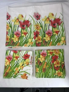 Mantel y 8 servilletas VERA de colección narciso amapolas rectangulares 80x58 resorte - Imagen 1 de 17