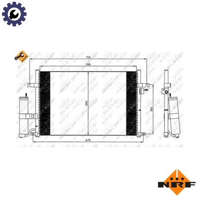 CONDENSER AIR CONDITIONING 35573 FOR DAEWOO LACETTI/Hatchback NUBIRA/Break 1.8L - Image 1 of 4