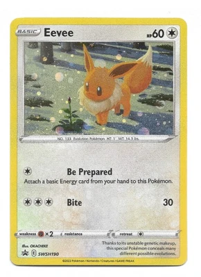 Eevee SWSH190 SWSH: Sword & Shield Promo Cards Holo Pokemon TCG - NM - Image 1 of 2