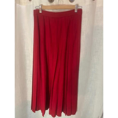 Falda Midi Evan-Picone Vintage Talla 8 Roja Lana Plisada Unión Hecha en EE. UU. GUC Foto 1 de 4