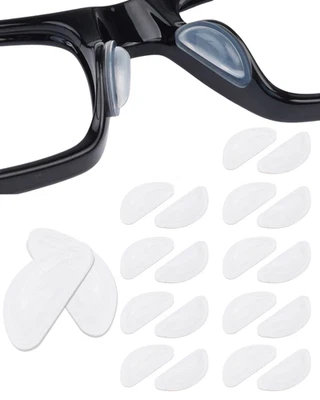 10 Pairs Silikon Brillen-Nasenpads Selbstklebend rutschfeste Nasengriffe - Bild 1 von 4