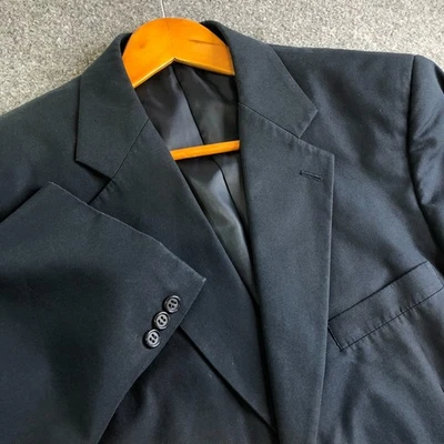 Blazer Brook Brothers para Hombres 42R Azul Marino Dos Botones Mezcla de Algodón Ligero Foto 1 de 4