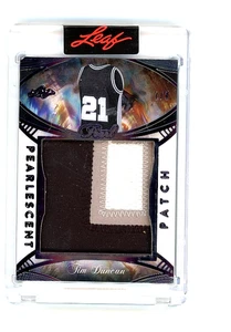 Tim Duncan 2025 Leaf Pearl Pearlescent JUMBO SPURS GAME-USED PATCH #d 1/1 - Bild 1 von 3