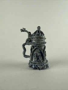 Vintage Doll House Miniature METAL BEER STEIN 1:12 Scale Lid Does Not Open - Picture 1 of 8