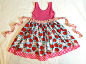 Girls size 6 Back To School Dress Apples K Pea - Picture 1 of 5