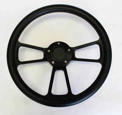 1969-1993 Oldsmobile Cutlass 98 442 Black on Black Steering Wheel 14" - Image 1 of 4