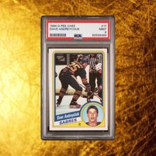1984-85 OPC O-Pee-Chee #17 Dave Andreychuk Rookie PSA 9 MINT Sabres Leafs RC