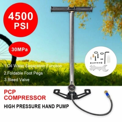 MARKENLOS 4500 PSI Luftpumpe Air Gun Pump PCP Handpumpe Hochdruck Luftgewehre Standpumpe