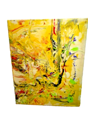 Abstract Canvas Acrylic Painting Decorative Wall Art - Image 1 of 4