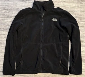 Mens The North Face Fleece Jacket Full Zip Black Size Large L - Picture 1 of 3