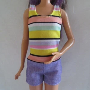 NEW! 2019 Barbie Skipper Babysitter Nursery Doll Romper Yellow Purple Stripe - Picture 1 of 4