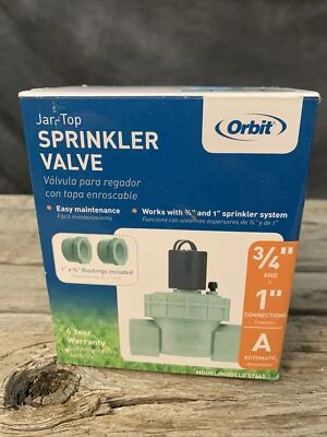 Orbit 3/4" & 1" Jar Top In-Line Sprinkler Valve Automatic Model: 57465 - Image 1 of 4
