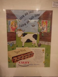 Original 1954 Vintage Matted Confectionary Advert Caley Dari-Rich Chocolate - Picture 1 of 1