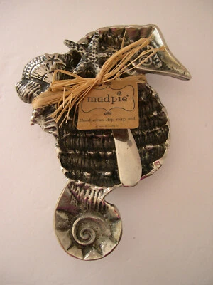 Seahorse Metal Dip Cup Set by Mudpie 107285 New with Tag - Image 1 of 4