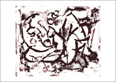  JACQUELINE DITT - Lazy Moon A2 handsigniert ltd.Original Grafik gross Mond - Bild 1 von 2