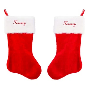 Personalised Jumbo Christmas Stocking Santa Sock Sack Gift Embroidery Name 57CM - Picture 1 of 6
