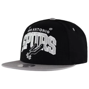 Mitchell & Ness San Antonio Spurs Mens Black/Grey Cap - Picture 1 of 2