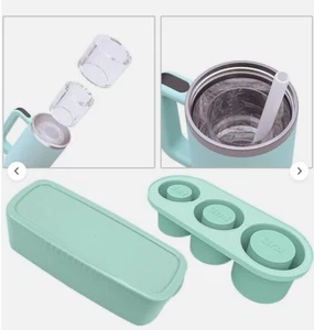 Eiswürfelform Stanley Silikondeckel zur Herstellung von 3 Hohlzylinder Eiswürfelformen - Bild 1 von 4