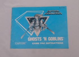 Ghosts 'N Goblins Captain Commando Nintendo NES Manual Only Instruction Booklet