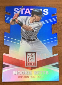 2015 Mookie Betts Panini Elite Extra Status Blue Die-Cut #’d /50 (2nd Yr +2014)