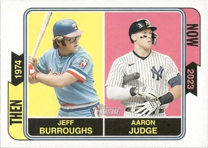 Jeff Burroughs / Aaron Judge - 2023 Topps Heritage - Then and Now #TAN-12 - Bild 1 von 2