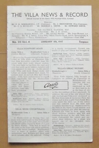ASTON VILLA v DERBY COUNTY 1946/1947 *Fair/Good Condition Football Programme* - Picture 1 of 3