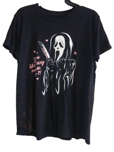 Scream Ghost Face You Like Scary Movies T-Shirt Women's Small Black - Picture 1 of 5