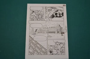 Lara Molinari Original Comic Art Tavola Originale # 33 ZIO PAPERONE E IL CODICE - Picture 1 of 3