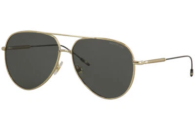 Mont Blanc Men's MB0045S MB/0045/S 002 Gold Pilot Sunglasses 61mm - Image 1 of 4