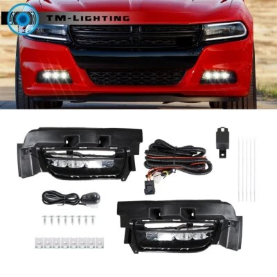Luces antiniebla LED para Dodge Charger 2015-2020 con kits de interruptores lado izquierdo y derecho Foto 1 de 4