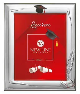 Cornice Porta Foto 13x18 In Argento Regalo Laurea BELTRAMI D 1255 13x18 - Foto 1 di 2