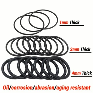 1-4mm Cross Section O-Rings Nitrile (NBR) Rubber Metric Oring Seals 3mm-100mm OD - Picture 1 of 7
