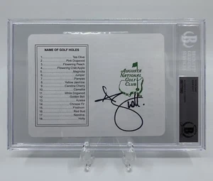 Tarjeta de puntuación Masters firmada por Adam Scott autografiada 2013 Masters Champion BAS - Imagen 1 de 2