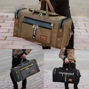 Mens Extra Large Big Sports Gym Holdall Bag Travel Work Cabin Barrel Duffle Bag - Picture 1 of 19