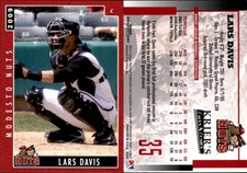 Lars Davis 2009 Grandstand Modesto Nuts #NNO Card *AutographDen*