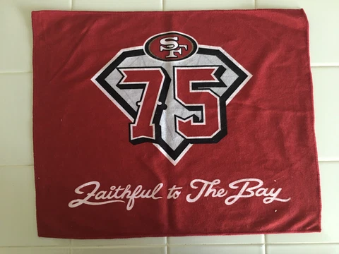 San Francisco 49ers 75th Anniversary Rally Towel NFL Cover