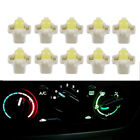 10PCS T5 B8.3D 5050 1SMD Car LED Dashboard Dash Gauge Interior Light Bulbs White