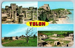 Postcard - Vintage Tulum Mexico Multiview Unposted - Picture 1 of 2