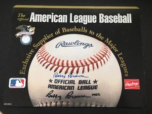 Top de caja de béisbol Dr. BOBBY BROWN firmada OAL Rawlings ~ Yankees ~ Presidente de la Liga Americana - Imagen 1 de 3