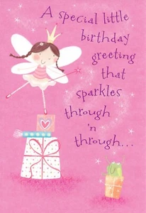 Cute BIRTHDAY Card FOR YOUNG GIRL, Fairy Princess Frog by American Greetings + ✉ - Picture 1 of 5