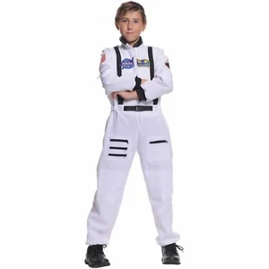 Astronaut Costume Child 1Pc Zippered Front Space Themed Costume W/ Patches - Picture 1 of 4
