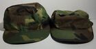  LOT DE 2 casquettes militaires camouflage Patt 7 1/4 temps chaud & 7 1/8 W/bouchon d'oreille classe 1