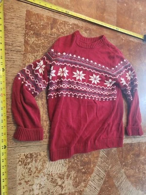 Sonoma Mujer Talla XL Borgoña Multicolor Navidad Suéter #S119 Foto 1 de 3