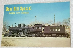 Vintage Boot Hill Special 1139 Postkarte Dodge City KS Lok Zug unbenutzt - Bild 1 von 2