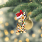 Ornement de Noël joyeux girafe, ornement de Noël girafe, arbre de Noël girafe