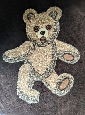 VTG Safari Weaver's Teddy Bear Blanket Ibena Western Germany 73”x 53” - Image 1 of 4