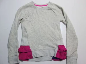 NWT Cat & Jack Youth Girls Size M Sweatshirt Gray Long Sleeve Crew Neck Stretch - Picture 1 of 5